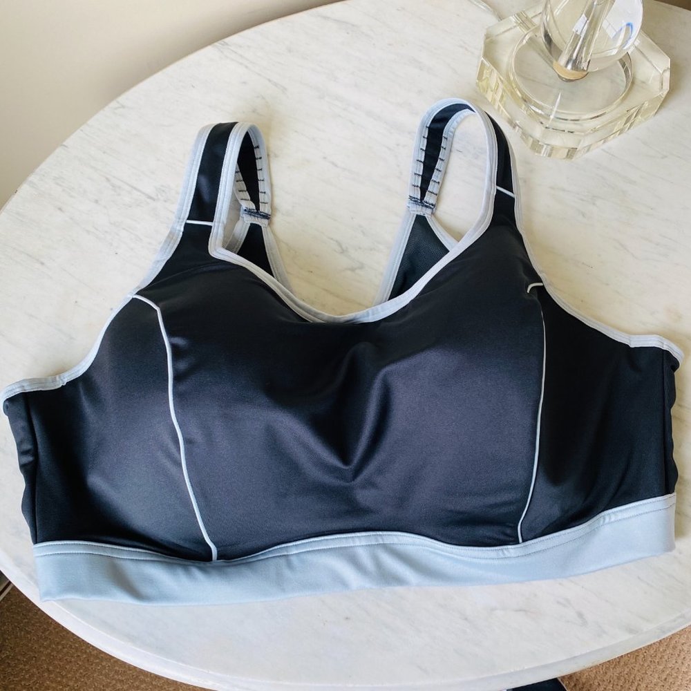 Fullbeauty Sports Bra Womens 48D High‎ Impact Support Underwire Adjustable Black